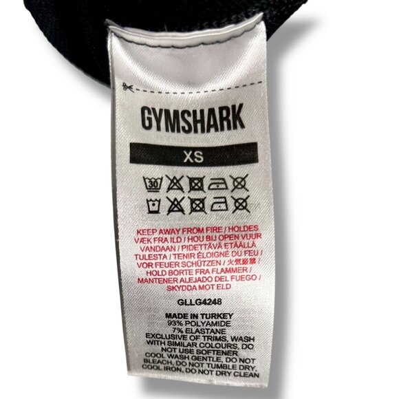 Gym Shark Flex High Waist Leggings Black Stretch Workout - Picture 3 of 11